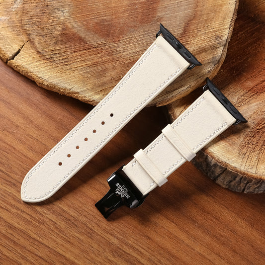 Watch Strap Swift Leather for Apple Watch, Mechanical Watch - White Milk SW2205