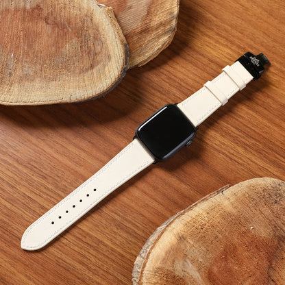 Watch Strap Swift Leather for Apple Watch, Mechanical Watch - White Milk SW2205