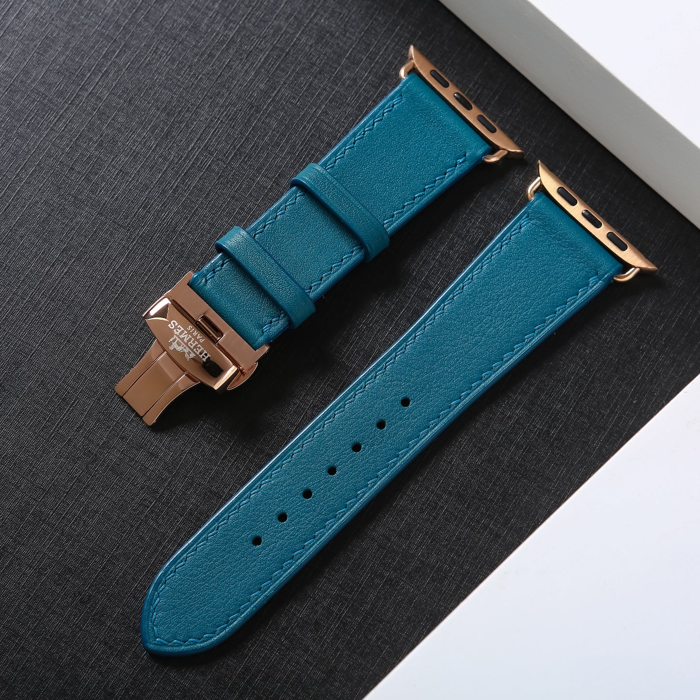 Watch Strap Swift Leather for Apple Watch, Mechanical Watch - Turquoise SW2204