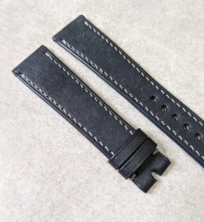 Pueblo Calfskin Watch Strap - Dark Blue