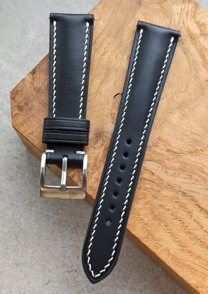 Buttero Watch Strap - Black & Cream - RTW