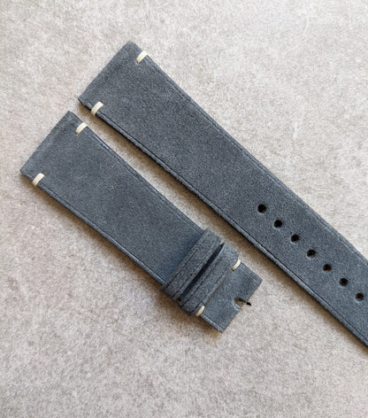 Premium Suede Strap Minimal Stitch - Light Grey