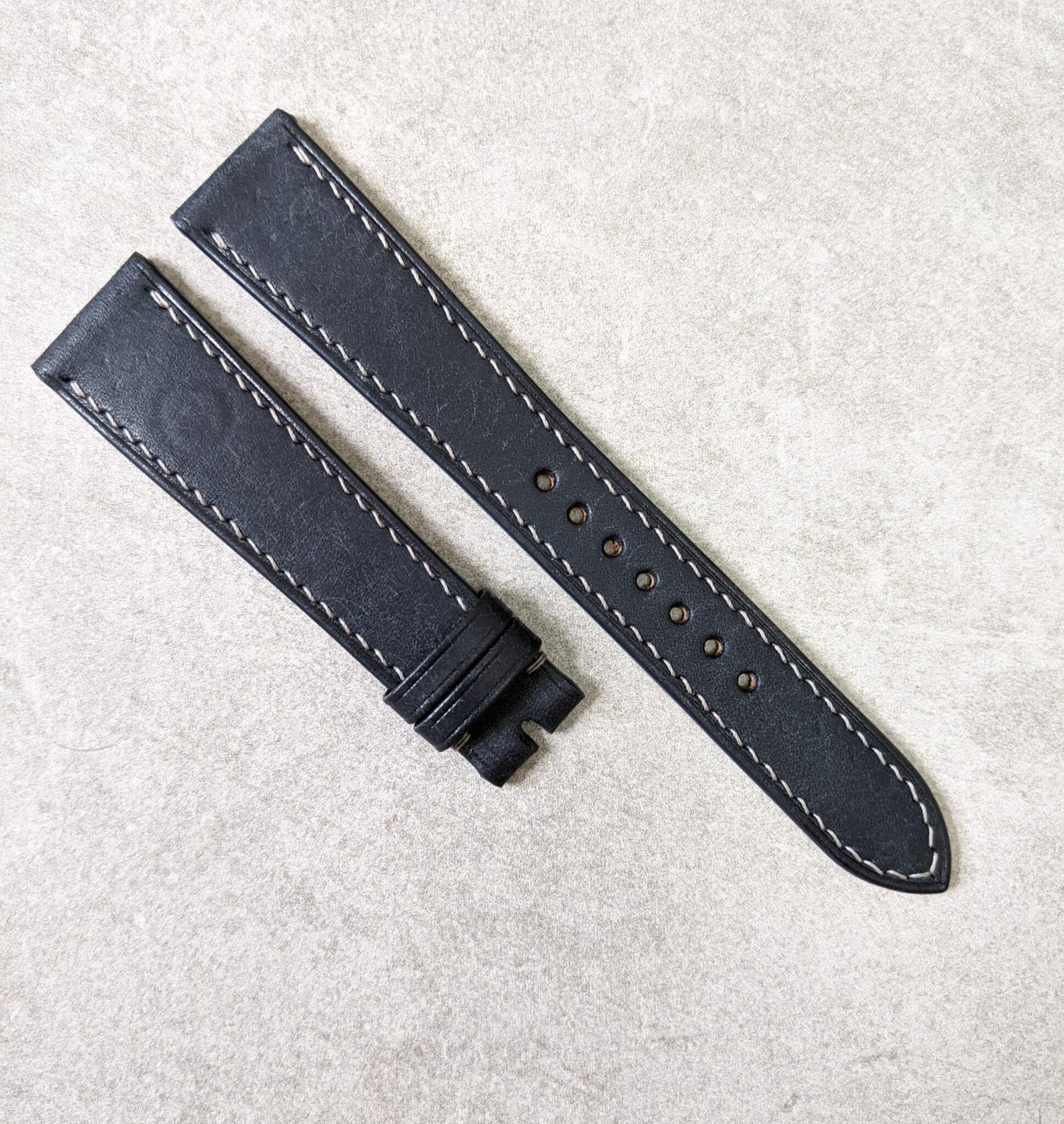 Pueblo Calfskin Watch Strap - Dark Blue