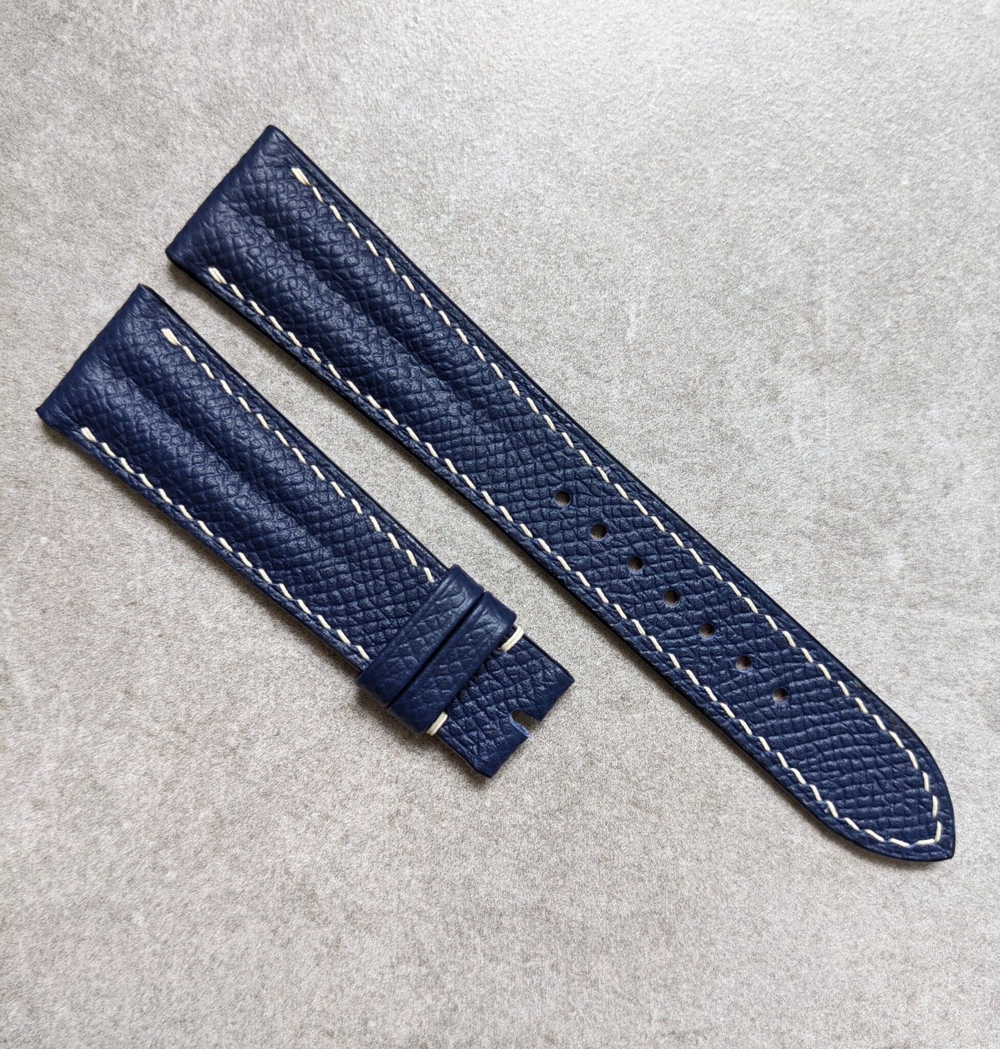 Epsom Calfskin Speedy Ridge Strap - Navy Blue