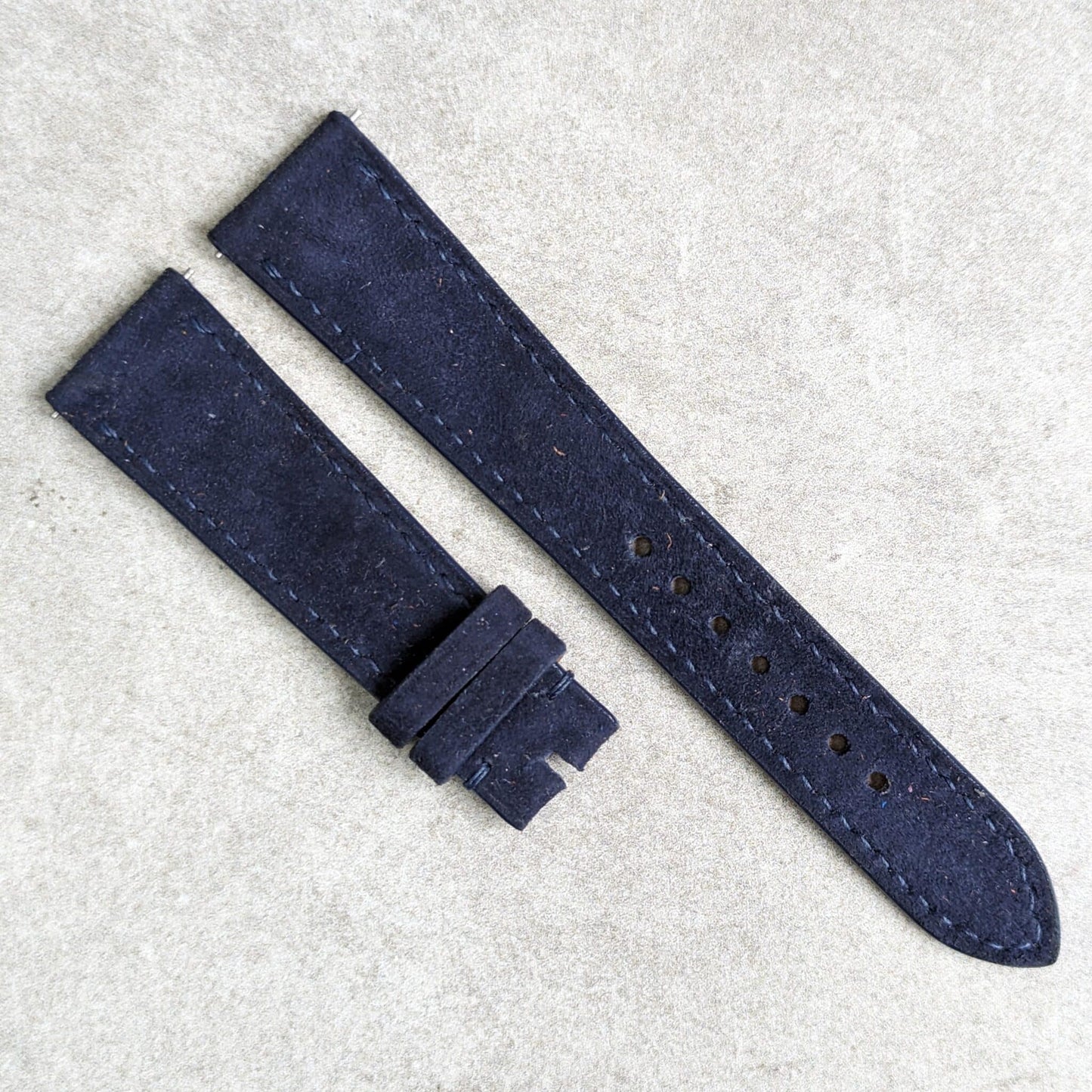 Premium Kid Suede Strap - Deep Blue