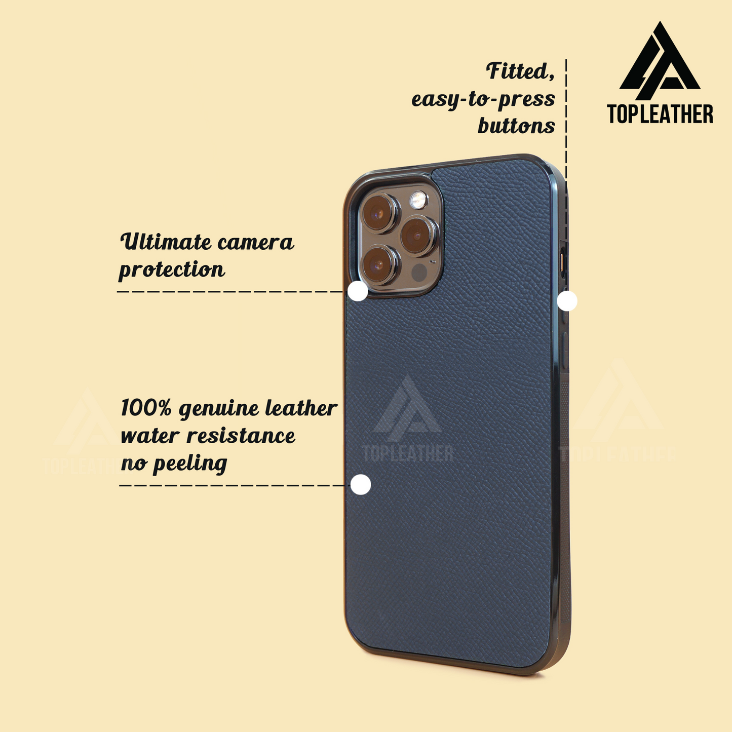 IPhone case for Xr/11/11Prm – 12/12Prm – 13/13Prm – 14/14Prm - Blue Navy