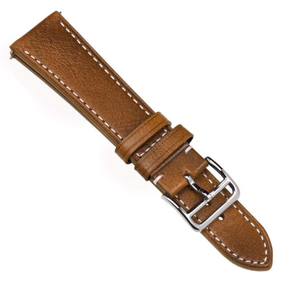 Brixham Special Buckle Classic Leather Watch Strap - Tan