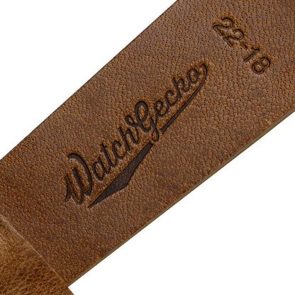 Simple Handmade Italian Leather Watch Strap - Light Brown