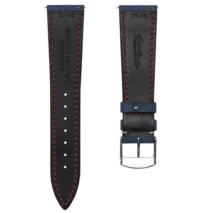 Stanton Conceria Opera Suede Padded Watch Strap - Midnight Blue