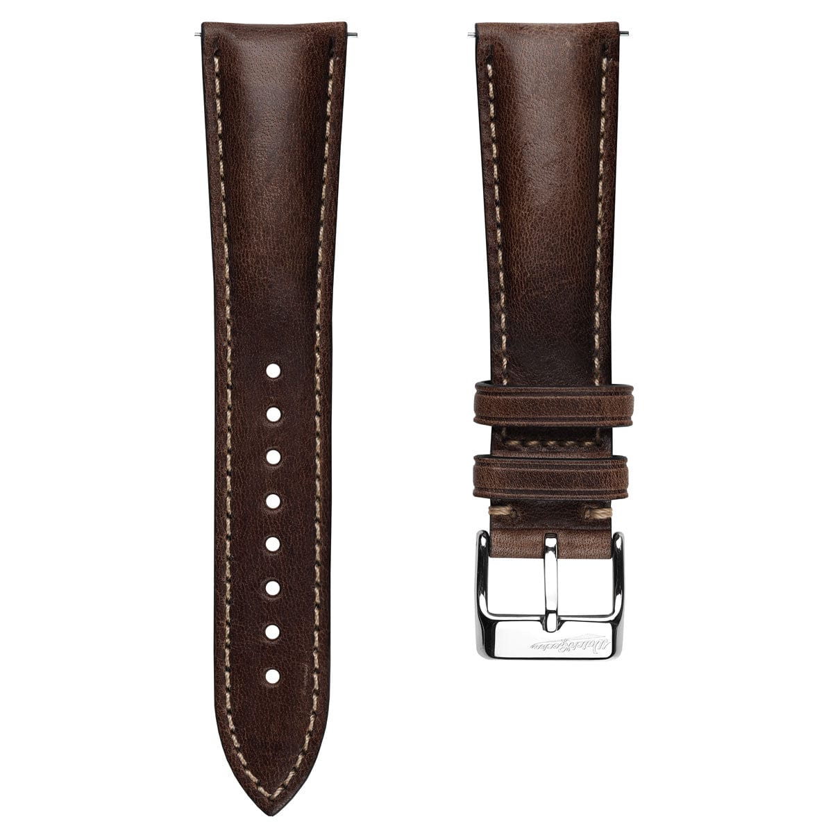 Original Vintage Highley Genuine Leather Watch Strap - Chocolate Brown