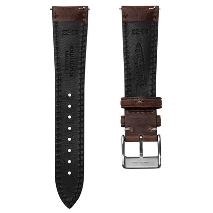 Original Vintage Highley Genuine Leather Watch Strap - Chocolate Brown