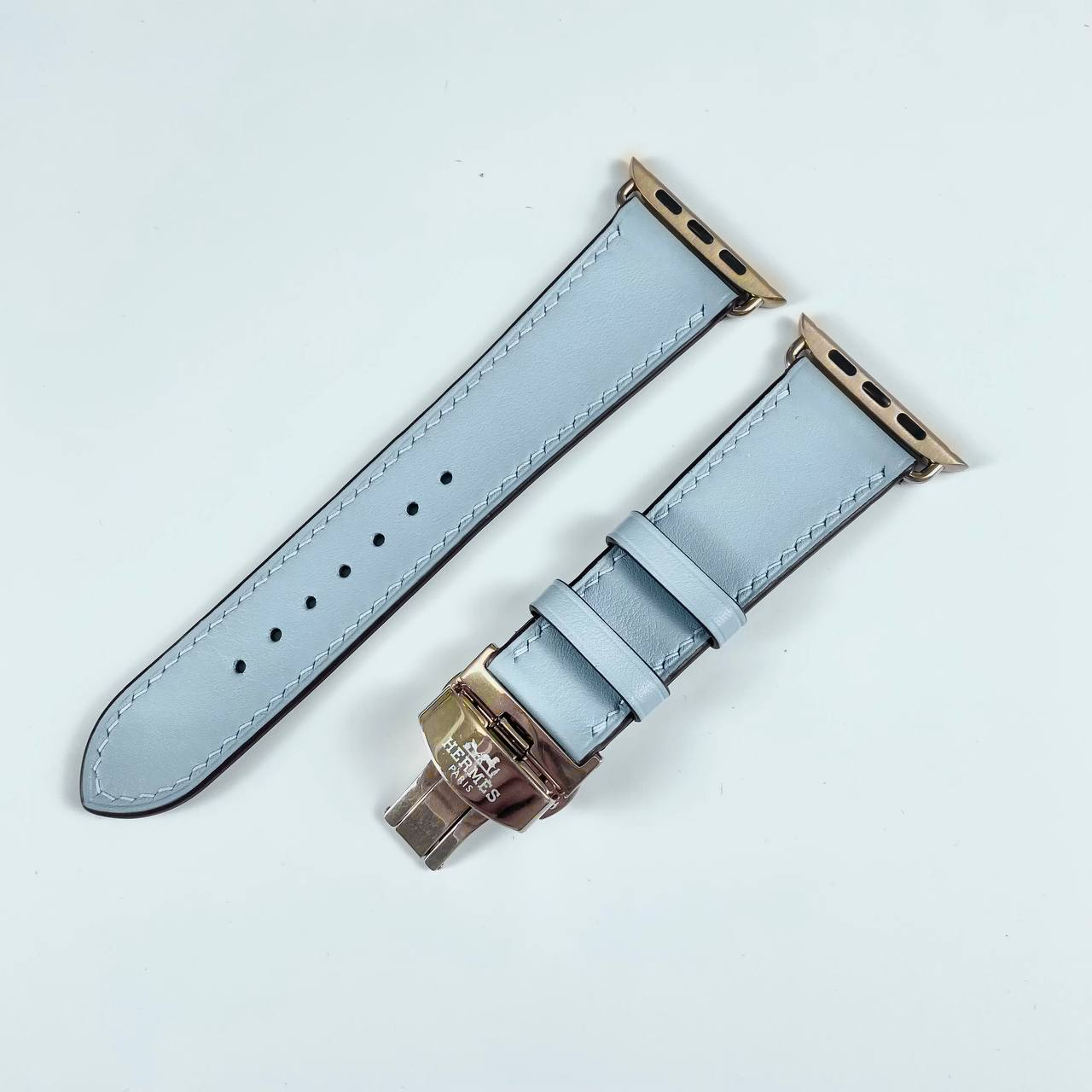 Watch Strap Swift Leather for Apple Watch, Mechanical Watch - Sky Blue SW2211