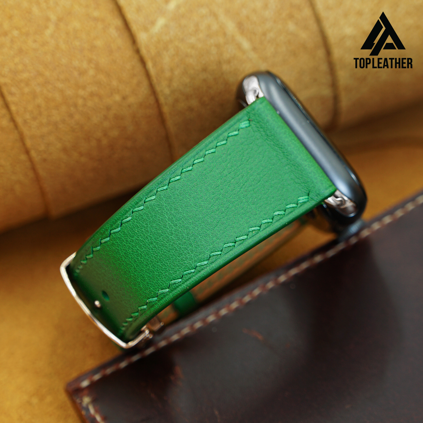 Watch Strap Swift Leather for Apple Watch, Mechanical Watch - Green SW2225