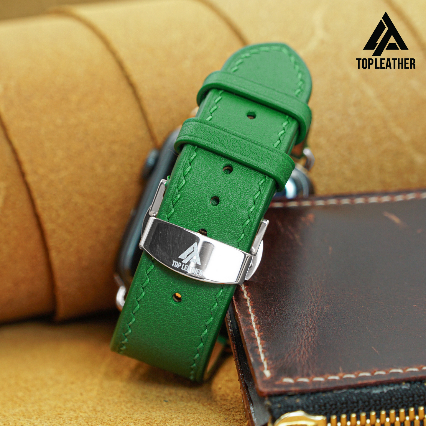 Watch Strap Swift Leather for Apple Watch, Mechanical Watch - Green SW2225